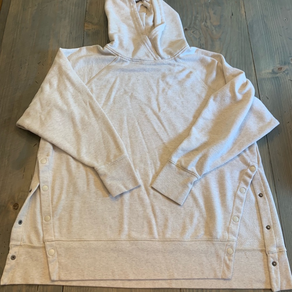 Aerie Oversized Sweatshirt W Side Buttons Large